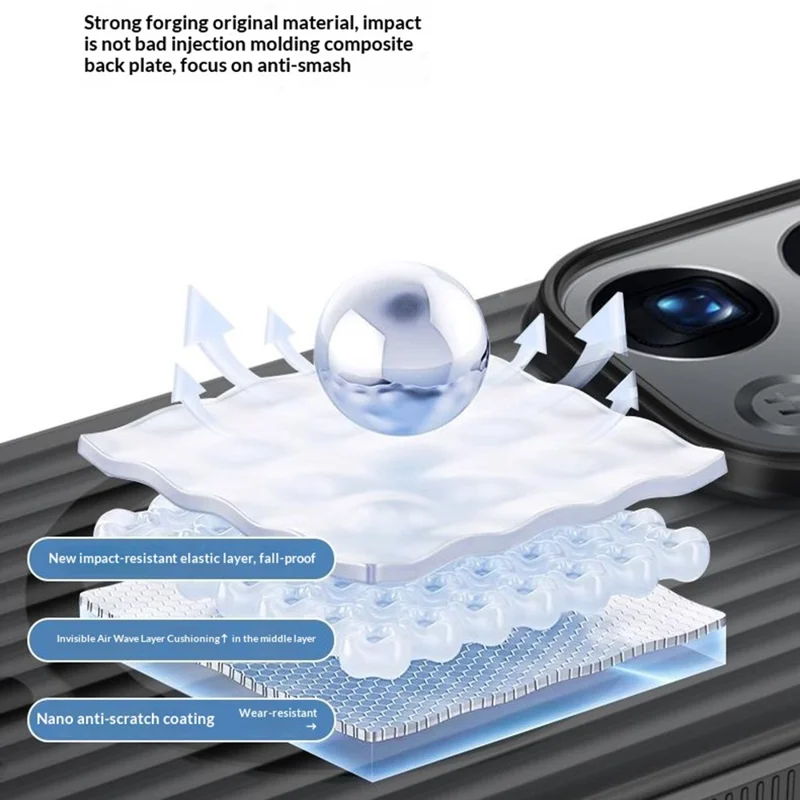 For Oppo Find X9 5G Magnetic Phone Case Matte Texture Shockproof Protective PC Cover - Black