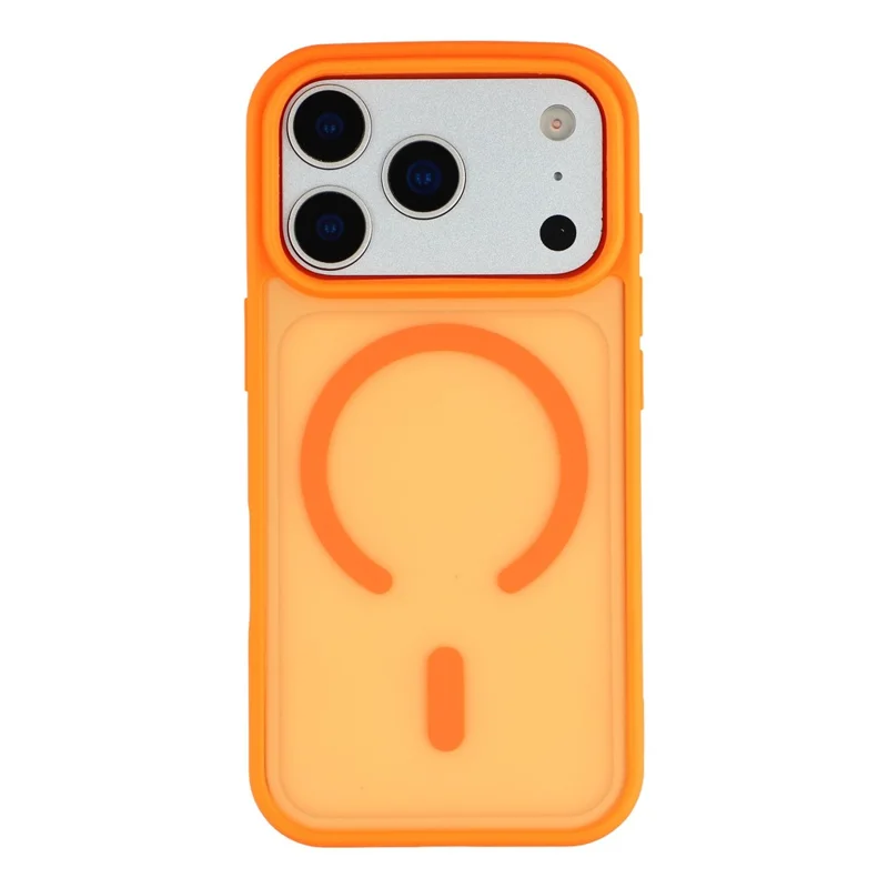 For iPhone 17 Pro Max Magnetic Case 1.5mm Skin-feel PC TPU Shockproof Mobile Back Cover (Compatible with MagSafe) - Orange