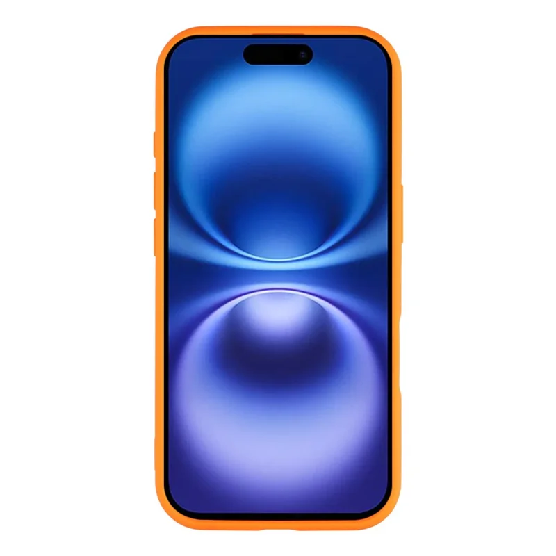 For iPhone 16 Magnetic Case 1.5mm Skin-feel PC TPU Shockproof Mobile Back Cover (Compatible with MagSafe) - Orange