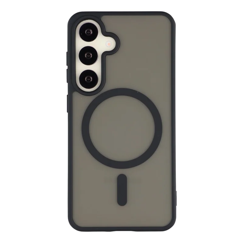 For Samsung Galaxy S25+  /  S24+ Magnetic Case 1.5mm Skin-feel PC TPU Shockproof Mobile Back Cover - Black