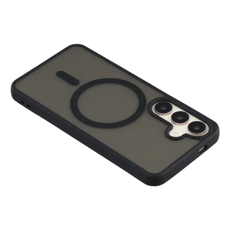 For Samsung Galaxy S25+  /  S24+ Magnetic Case 1.5mm Skin-feel PC TPU Shockproof Mobile Back Cover - Black