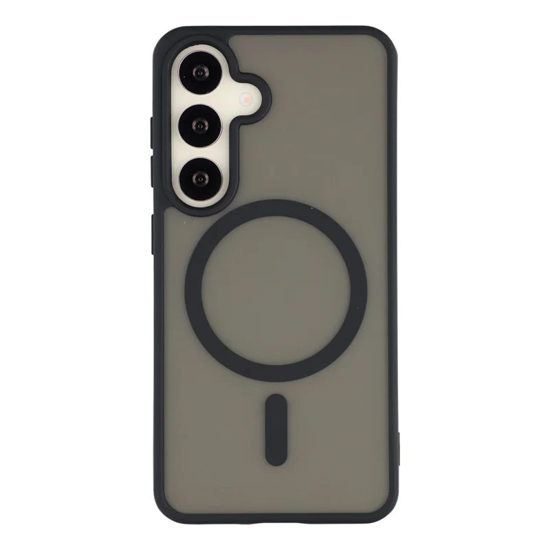For Samsung Galaxy S26+ Magnetic Case 1.5mm Skin-feel PC TPU Shockproof Mobile Back Cover - Black
