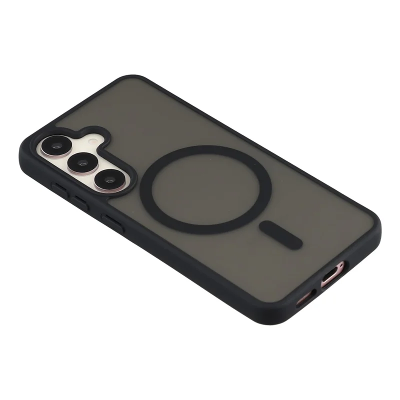For Samsung Galaxy S26+ Magnetic Case 1.5mm Skin-feel PC TPU Shockproof Mobile Back Cover - Black