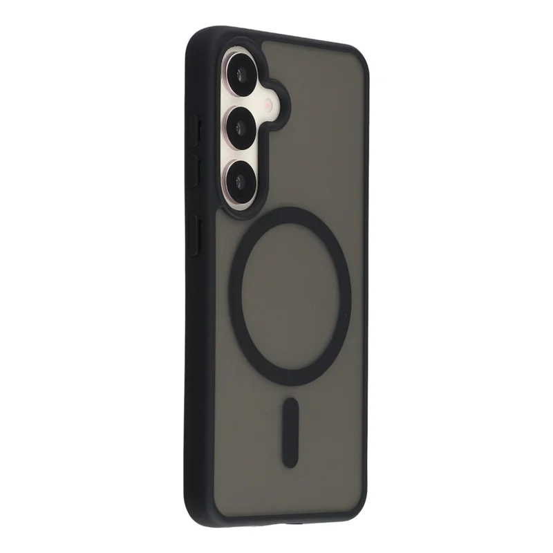 For Samsung Galaxy A55 5G Magnetic Case 1.5mm Skin-feel PC TPU Shockproof Mobile Back Cover - Black