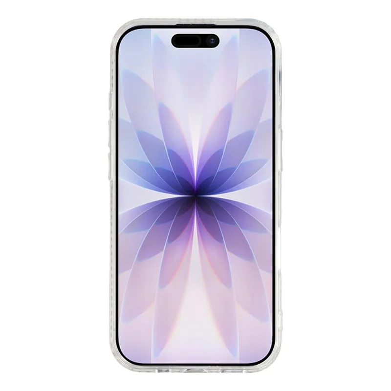 For iPhone 17 Case Kickstand Rhinestone Edge Glitter Back TPU + PC IMD Phone Cover - Glitter Transparent