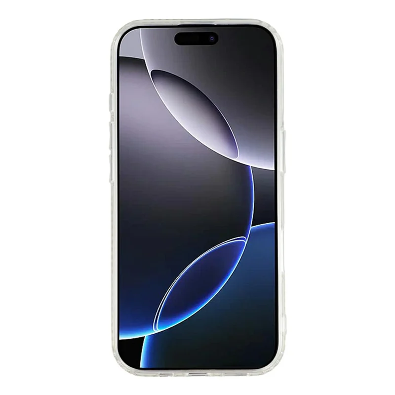 For iPhone 16 Pro Case Kickstand Rhinestone Edge Glitter Back TPU + PC IMD Phone Cover - Heart Transparent