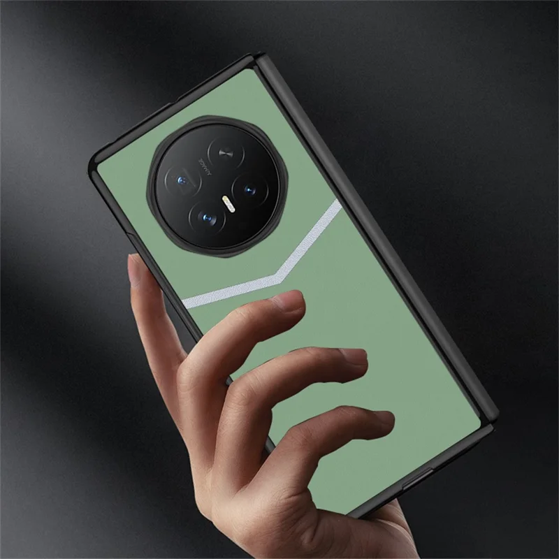 Capa para Honor Magic V6 5G, Capa em Couro PU com Revestimento PC, Costura em V, Cor Laranja