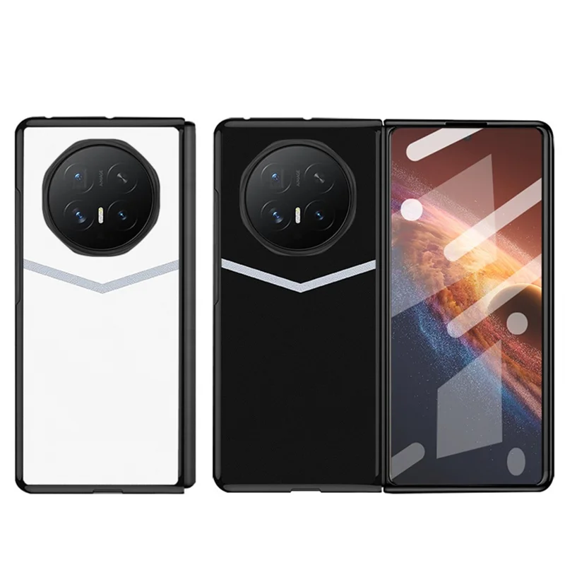 Capa para Honor Magic V6 5G, Capa em Couro PU com Revestimento PC, Costura em V, Cor Laranja