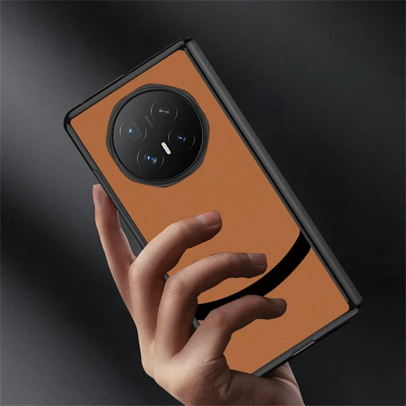 For Honor Magic V6 5G Case Business Patchwork PU Leather Coated  PC + TPU Phone Cover - Green