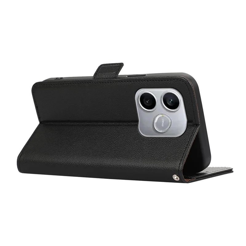 ABEEL For Honor 600 Lite 5G Case Litchi Texture Leather RFID Blocking Phone Cover - Black