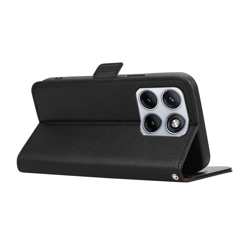 ABEEL For Motorola Edge 70 Fusion 5G Case Litchi Texture Leather RFID Blocking Phone Cover - Black