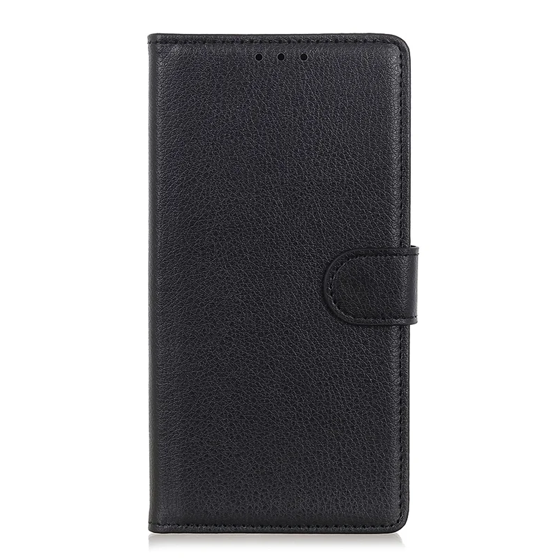 For Motorola Edge 70 Fusion+ 5G / Edge 70 Fusion 5G Wallet Case PU Leather Phone Cover Litchi Texture - Black