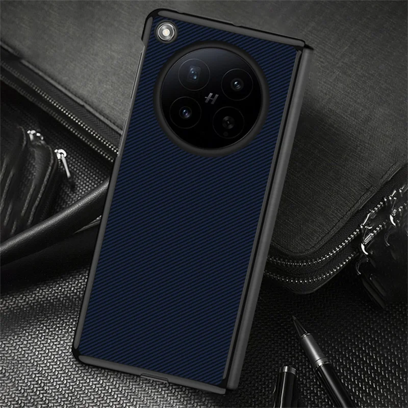 Til Oppo Find N6 5G-task Kevlar Aramid-struktur PU-læder med belagt PC-telefondæksel - Vinrød
