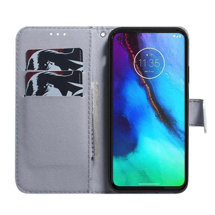 Für Motorola Moto G72 4G Buchstil Muster Druck PU Leder Cover Wallet Brieftasche Magnetische Verschlussständer Phone Hülle Hülle - Aprikosenblumen