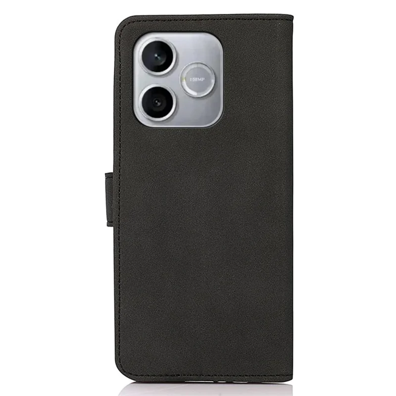 KHAZNEH For Honor 600 Lite 5G Case Anti Scratch PU Leather Wallet Stand Phone Cover - Black