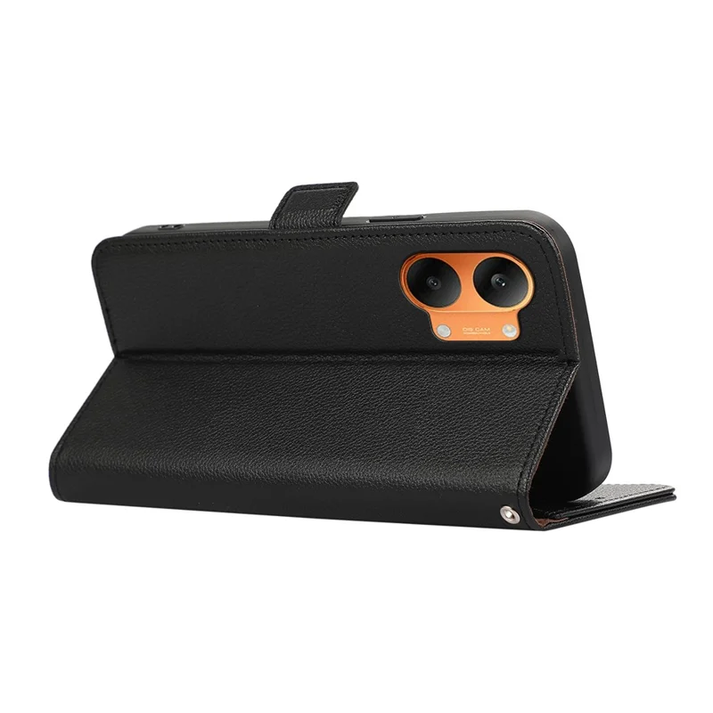 ABEEL Leather Case for Xiaomi Poco X8 Pro Max 5G  /  Redmi Turbo 5 Max 5G Litchi Texture RFID Blocking Phone Cover - Black