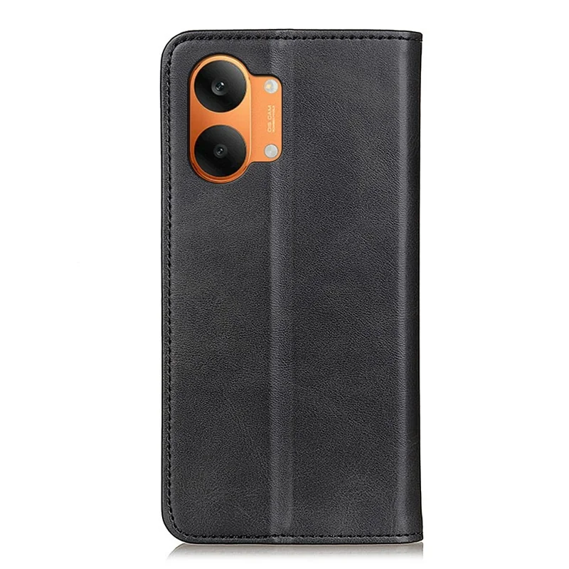 Case for Xiaomi Poco X8 Pro Max 5G  /  Redmi Turbo 5 Max 5G Cowhide Texture Split Leather Flip Wallet Phone Cover - Black