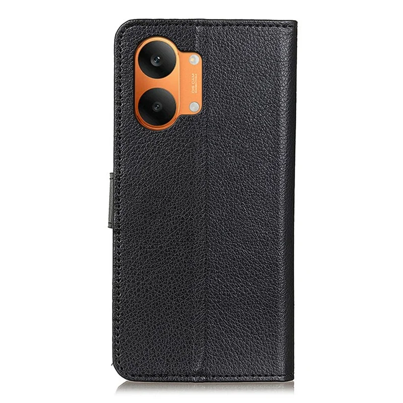 Wallet Case for Xiaomi Poco X8 Pro Max 5G  /  Redmi Turbo 5 Max 5G PU Leather Phone Cover Litchi Texture - Black