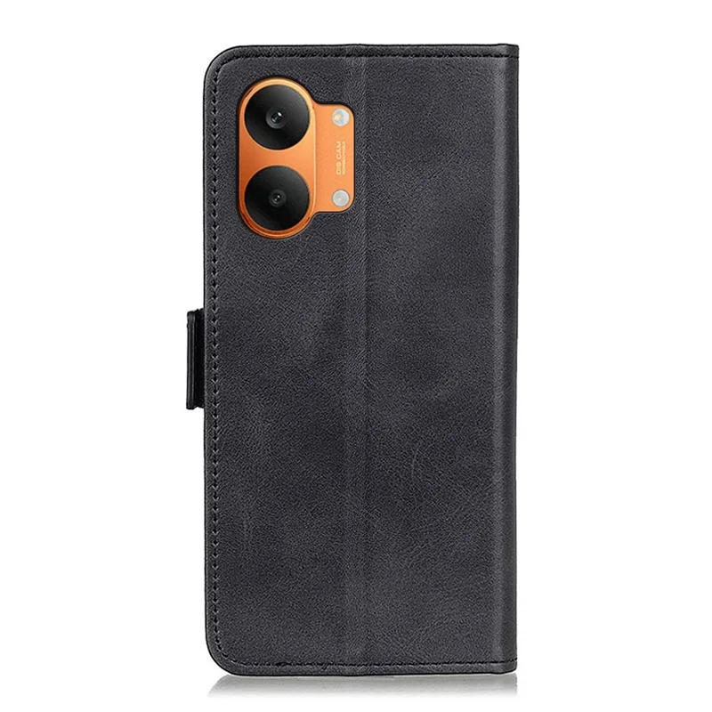 Case for Xiaomi Poco X8 Pro Max 5G  /  Redmi Turbo 5 Max 5G Stand Cowhide Texture PU Leather Phone Cover - Black