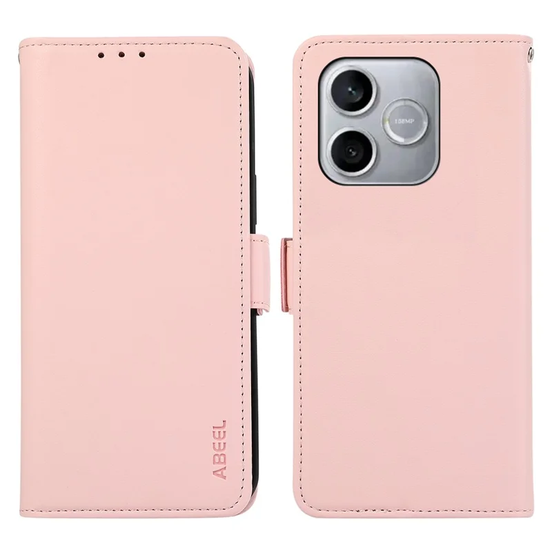 ABEEL For Honor 600 Lite 5G Case Leather Phone Cover with RFID Blocking Wallet - Pink