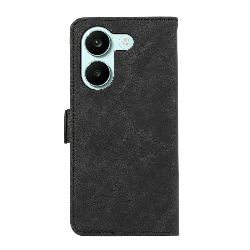 ABEEL For Xiaomi Poco X8 Pro 5G / Redmi Turbo 5 5G Case PU Leather Folio Stand View RFID Blocking Phone Cover - Black