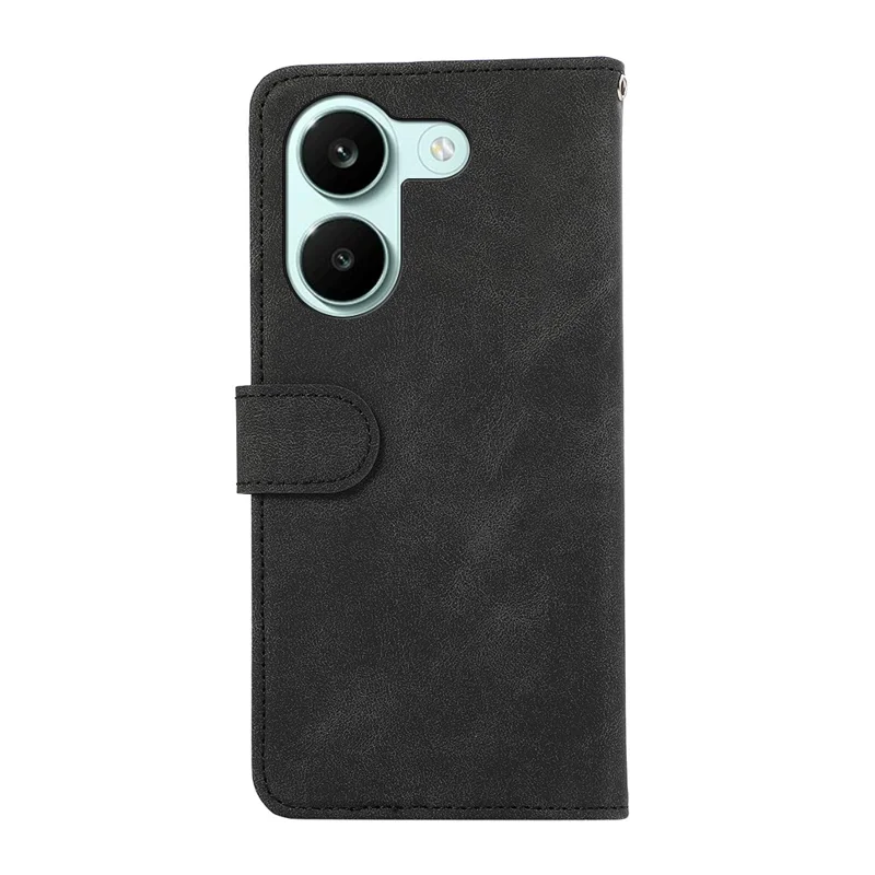 ABEEL For Xiaomi Poco X8 Pro 5G / Redmi Turbo 5 5G Case Color Splicing Leather Flip Phone Cover RFID Blocking - Black