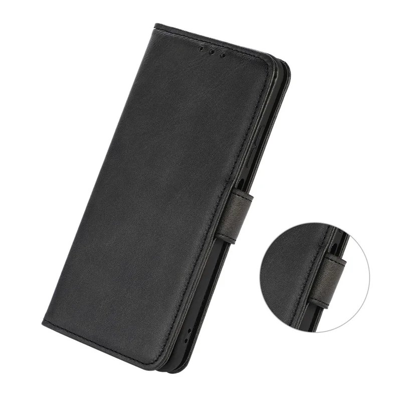 For Xiaomi Poco X8 Pro Max 5G / Redmi Turbo 5 Max 5G Case Cowhide Texture Leather Wallet Phone Cover with Stand - Black