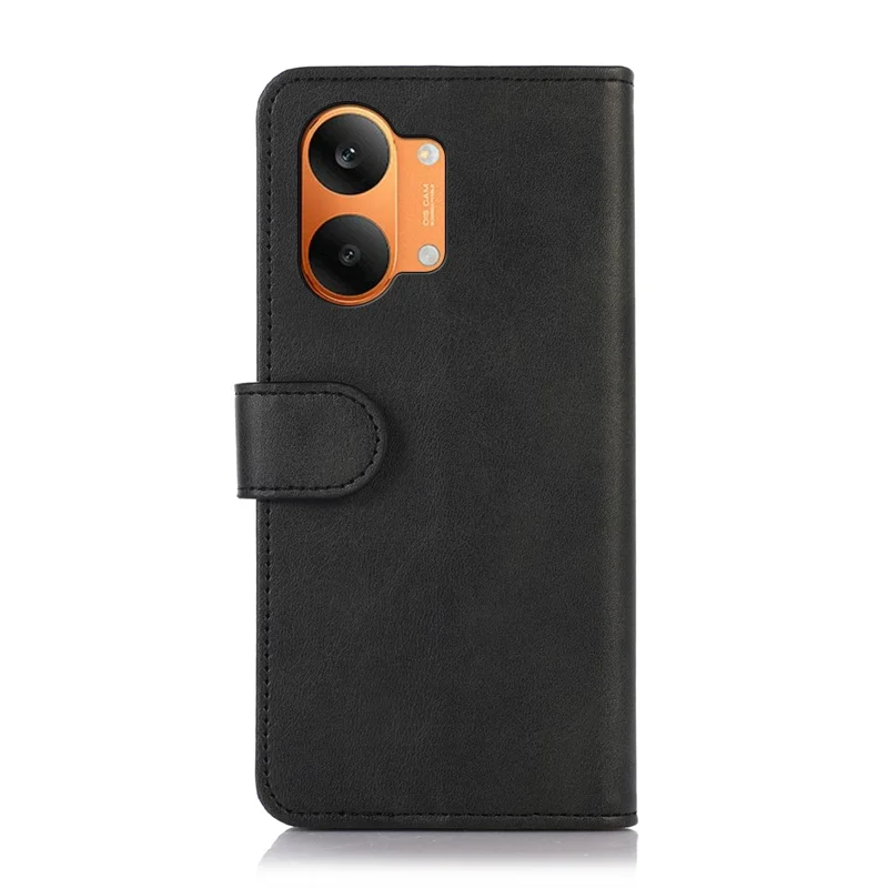 For Xiaomi Poco X8 Pro Max 5G / Redmi Turbo 5 Max 5G Case Cowhide Texture Leather Wallet Phone Cover with Stand - Black
