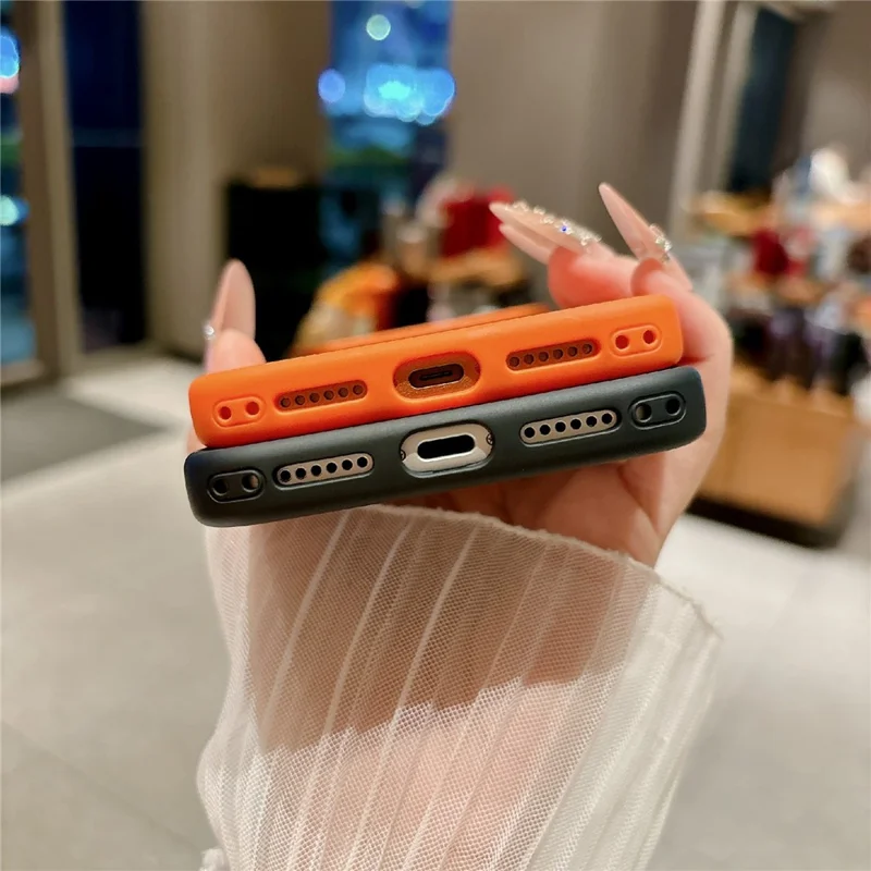 For iPhone 17 Pro Magnetic Case with Tempered Glass Screen Protector Lens Kickstand Frosted Shockproof Cover - Orange