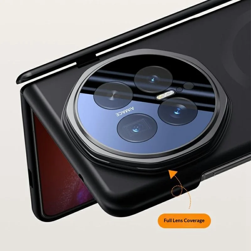 For Honor Magic V6 5G Fold Magnetic Case Hard PC Phone Cover with Rear Small Screen Protector - Red