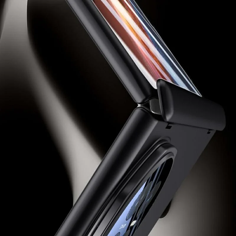 For Honor Magic V6 5G Fold Case Hard PC Hinge Protection Phone Cover with Rear Small Screen Protector - Red