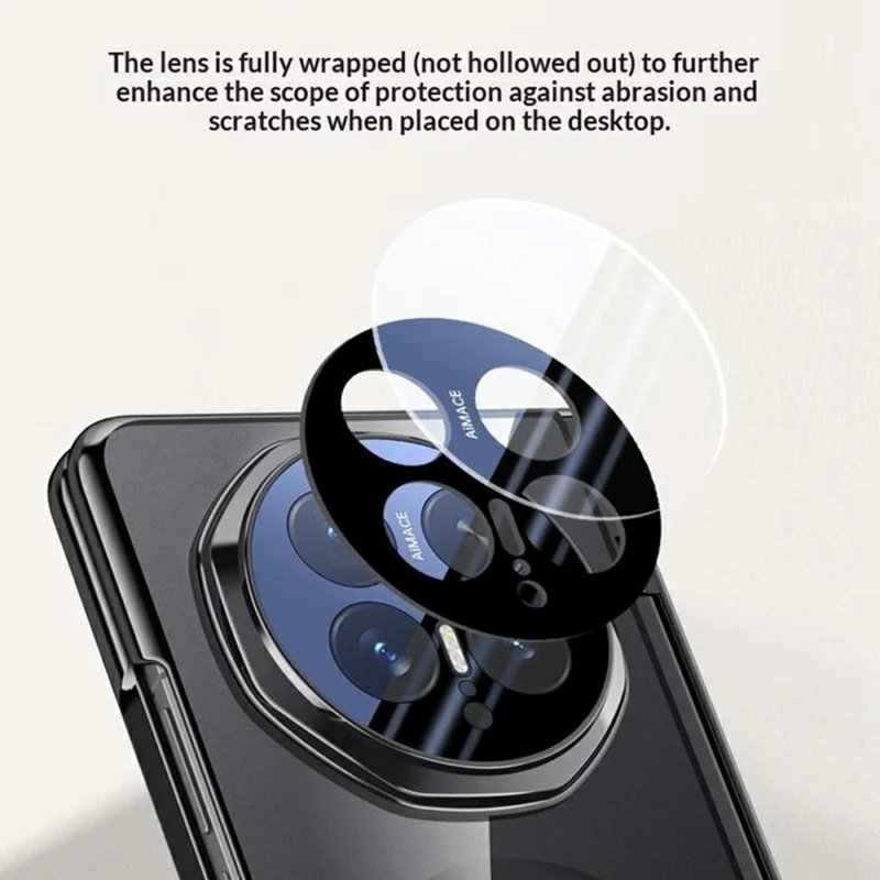 For Honor Magic V6 5G Magnetic Case Hard PC + Acrylic Phone Cover with HD Screen Protector - Black