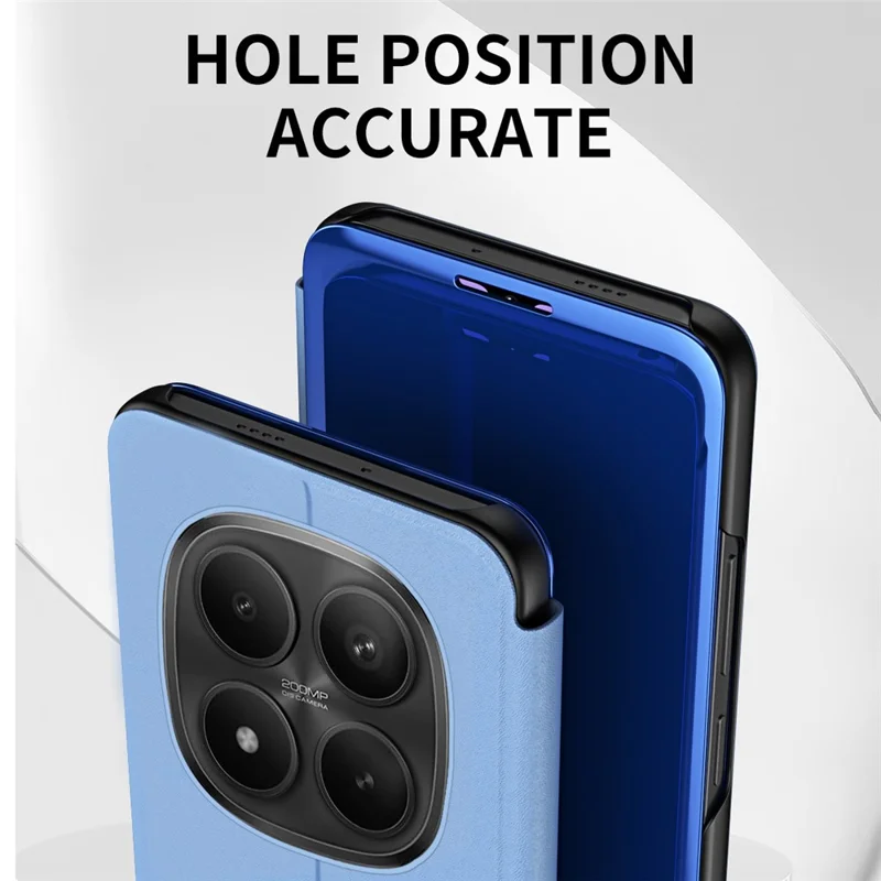 For Xiaomi Redmi Note 15 Pro 5G (Global) Case View Window Stand Leather Flip Phone Cover - Blue