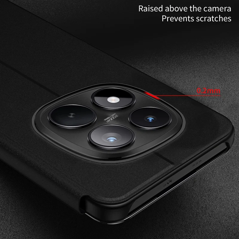 For Xiaomi Redmi Note 15 Pro 5G (Global) Case View Window Stand Leather Flip Phone Cover - Blue