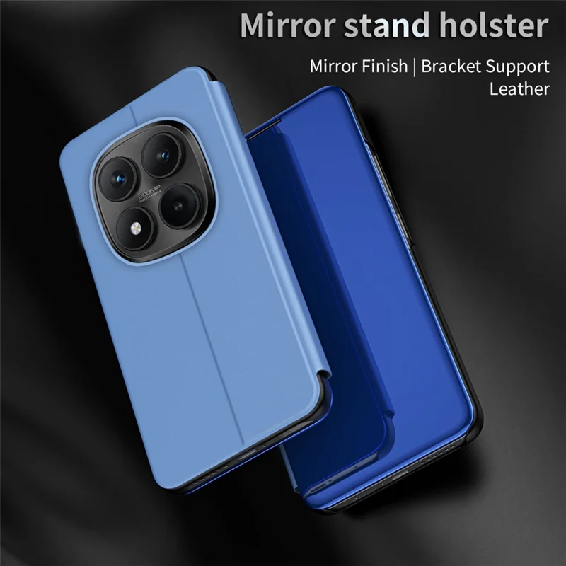 For Xiaomi Redmi Note 15 Pro+ 5G (Global) Case View Window Stand Leather Flip Phone Cover - Blue