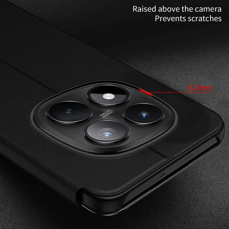 For Xiaomi Redmi Note 15 Pro+ 5G (Global) Case View Window Stand Leather Flip Phone Cover - Blue