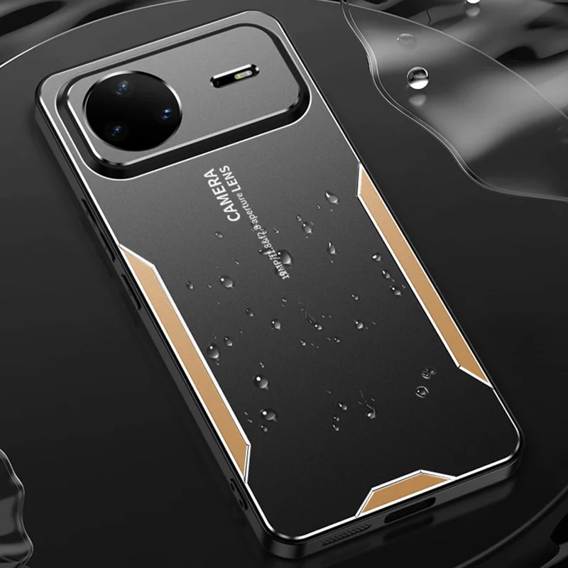 For Huawei nova 15 Pro 5G Phone Case Aluminium Alloy TPU PC Back Cover - Gold