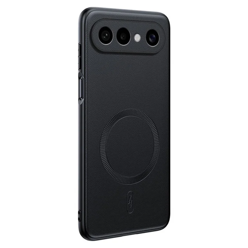 Capa Magnética para vivo S50 Pro mini 5G com Revestimento em Pele, Capa para Telemóvel em TPU + PC com Revestimento em Pele - Preto