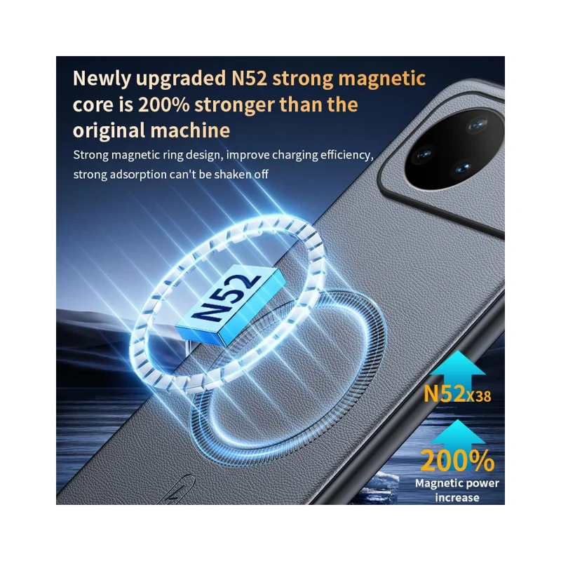 Coque magnétique pour Huawei nova 15 Pro 5G en cuir PU avec revêtement TPU + PC - Noir