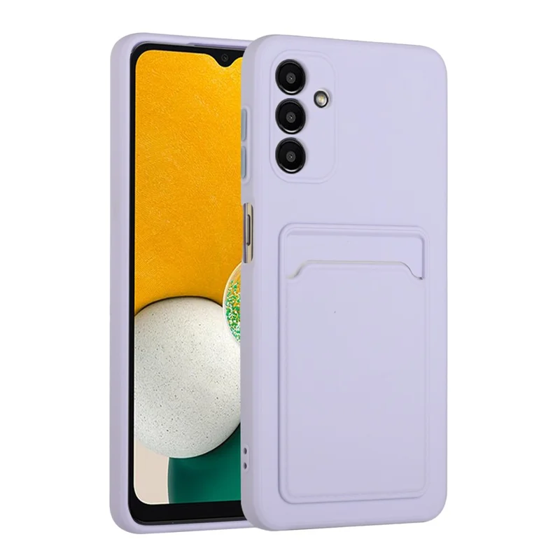 For Samsung Galaxy A26 5G Case Flexible TPU Phone Cover with Back Card Slot - Purple