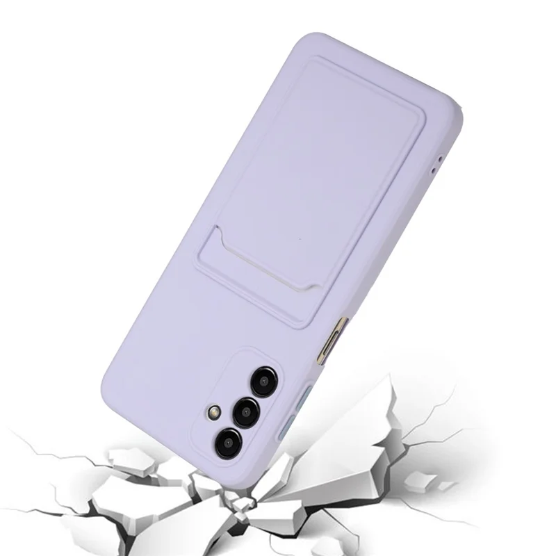 For Samsung Galaxy A26 5G Case Flexible TPU Phone Cover with Back Card Slot - Purple