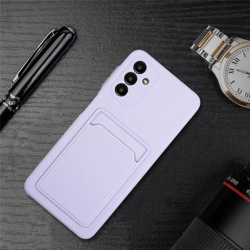 For Samsung Galaxy A26 5G Case Flexible TPU Phone Cover with Back Card Slot - Purple