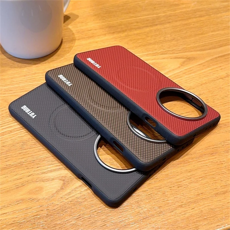 YUTANG pour OnePlus 13 Étui Magnétique Motif à Points Coque Anti-chocs en PC+TPU - Noir