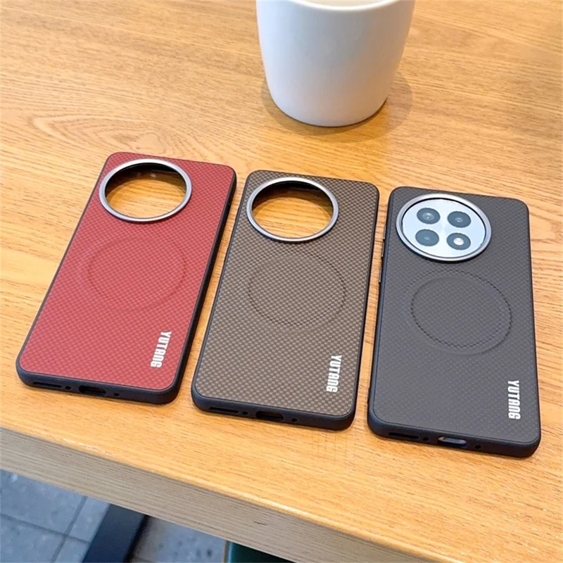 YUTANG per OnePlus 13R 5G Custodia Magnetica con Motivo a Puntini Cover Antiurto in PC+TPU - Nero