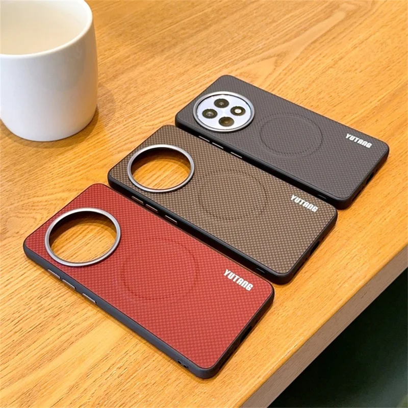 YUTANG per OnePlus 13R 5G Custodia Magnetica con Motivo a Puntini Cover Antiurto in PC+TPU - Nero