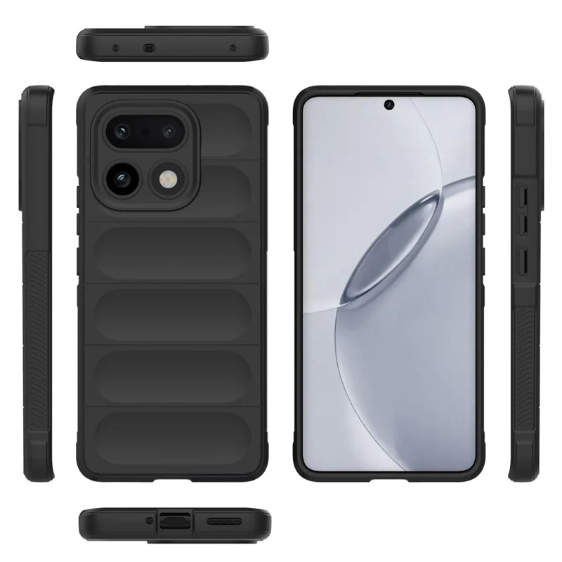 Coque pour Realme 16 Pro+ 5G, Antichute, Souple en TPU, Résistante, Protection Arrière - Noir