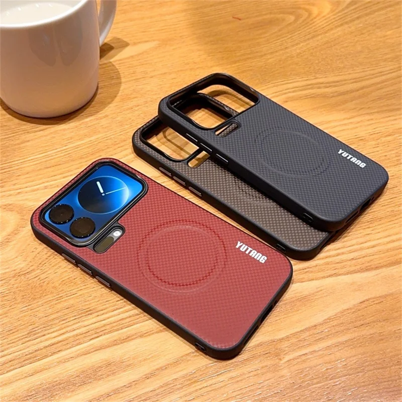 YUTANG per Xiaomi 17 Pro Custodia Magnetica con Motivo a Puntini Cover Antiurto in PC+TPU - Nero