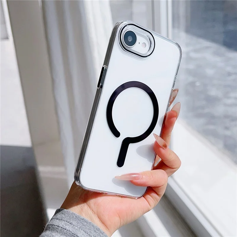 For iPhone 17e / 16e Case Compatible with MagSafe Protective TPU + PC Phone Cover - Black