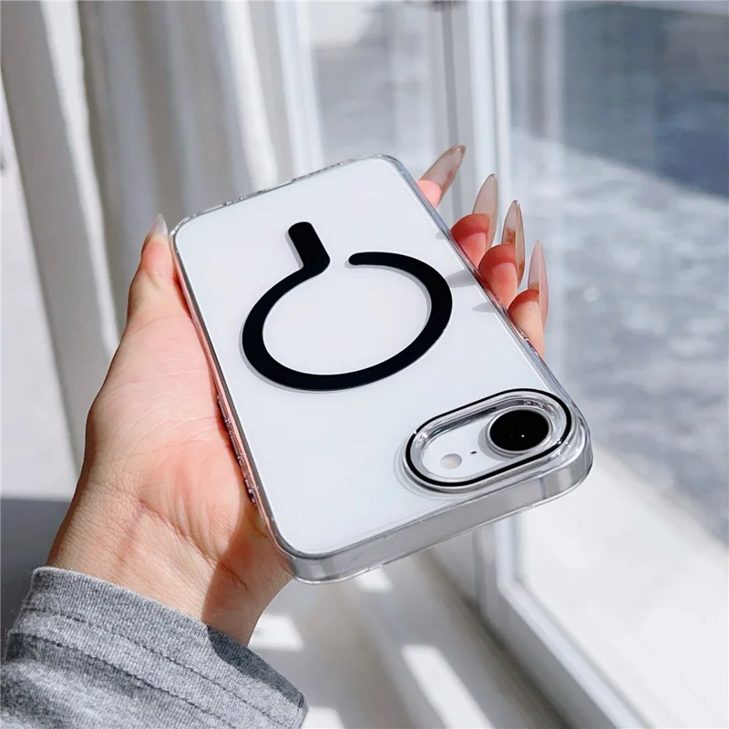 For iPhone 17e / 16e Case Compatible with MagSafe Protective TPU + PC Phone Cover - Black