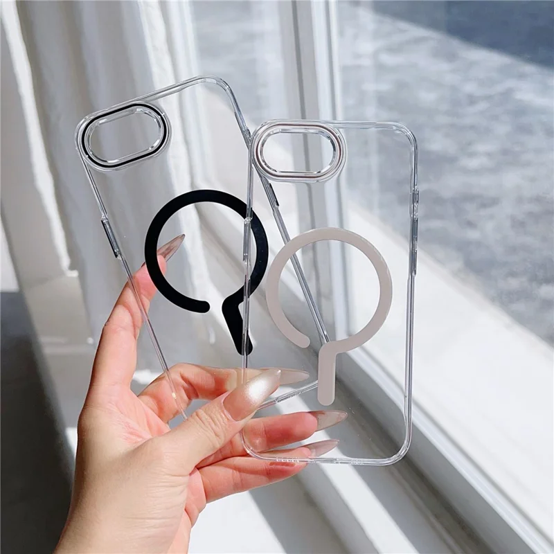 For iPhone 17e / 16e Case Compatible with MagSafe Protective TPU + PC Phone Cover - Black